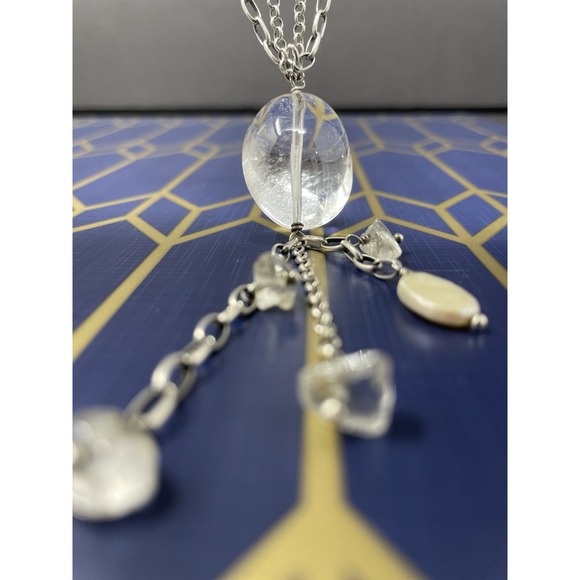 SILPADA N1492 Necklace Vintage‎ Sterling Silver 925 Layered Pearl Lariat Tassel - Picture 12 of 12